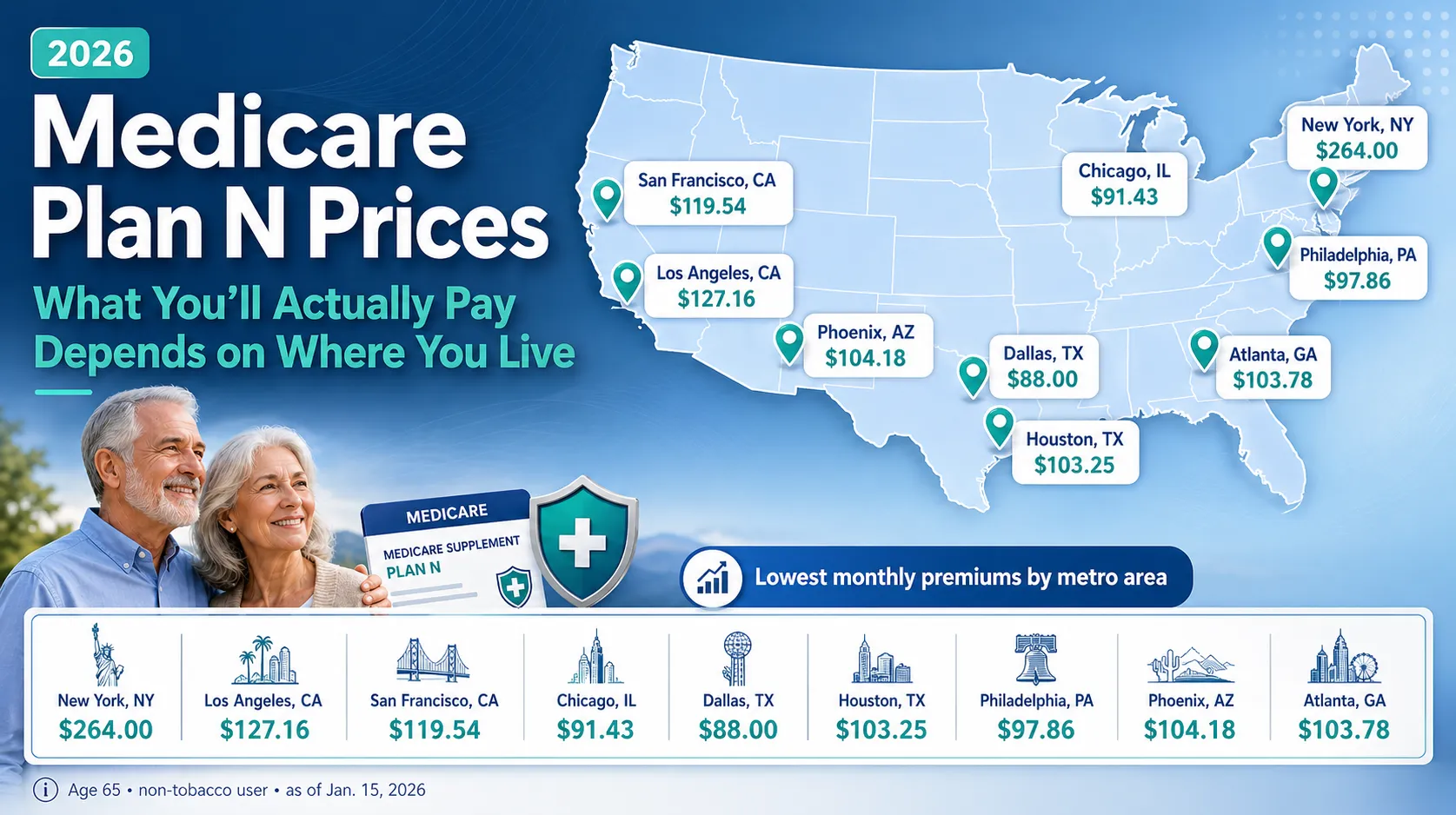 2026 Medicare Plan N Prices in North Carolina Compared to Other States